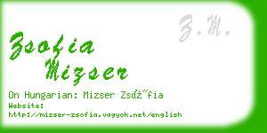 zsofia mizser business card